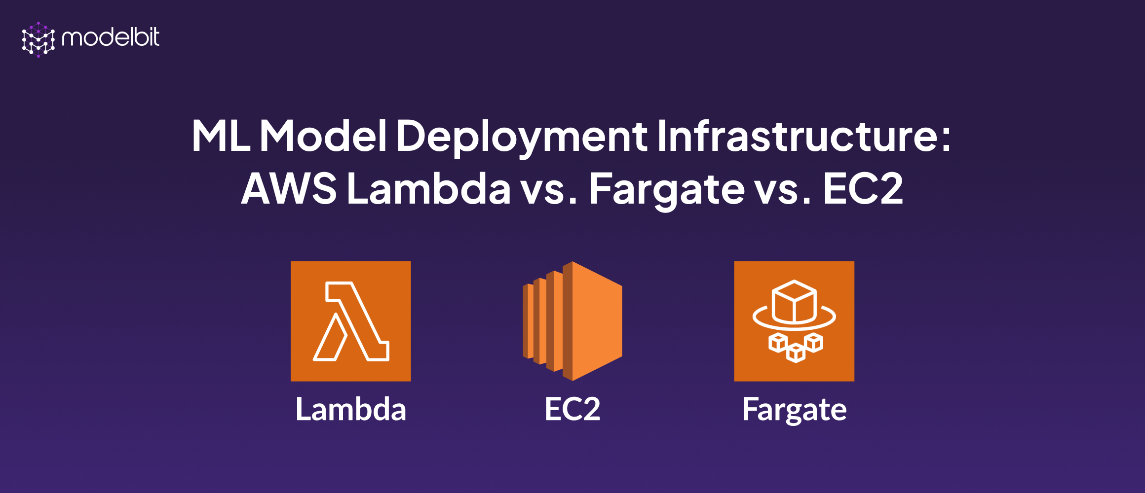 ML Model Deployment Infrastructure AWS Lambda vs. Fargate vs EC2 The